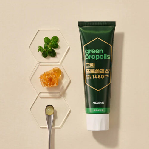 Median Green Propolis Toothpaste Fresh Mint 100g × 3ea
