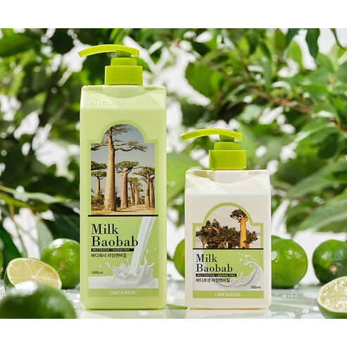 Milk Baobab Body Lotion Lime & Basil 500ml - EmpressKorea