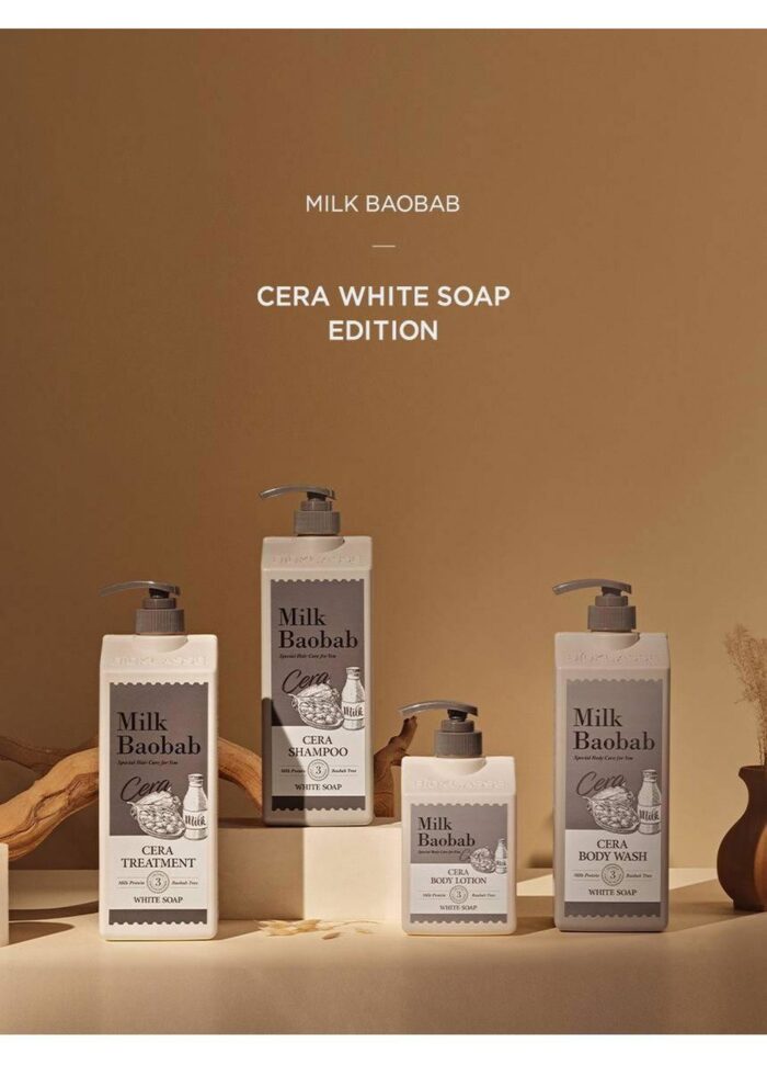 Milk Baobab Cera Shampoo White Soap 1200ml - EmpressKorea