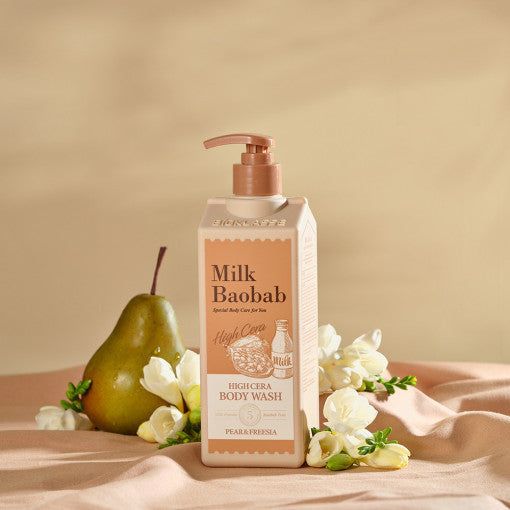 Milk Baobab High Cera Body Wash Pear & Freesia 500ml - EmpressKorea