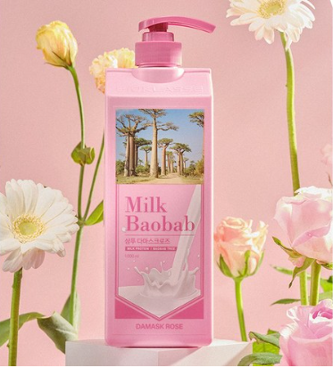 Milk Baobab Protein Damaged Hair Shampoo, Treatment Damask Rose Fragrance 1000ml - EmpressKorea