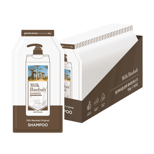 Milk Baobab Shampoo White Musk 10g x 50pcs - EmpressKorea