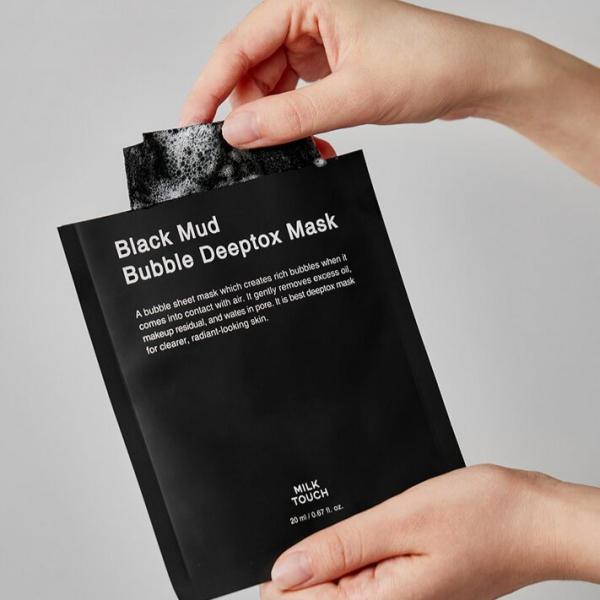 Milk Touch Black Mud Bubble Deeptox Mask 5sheet*20ml - EmpressKorea