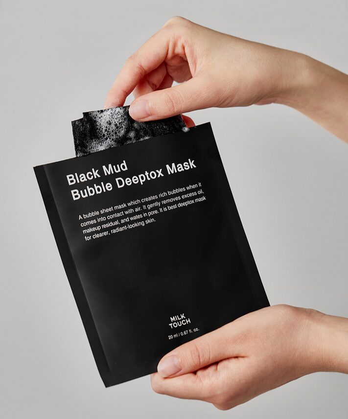 Milk Touch Black Mud Bubble Deeptox Mask 5sheet*20ml - EmpressKorea