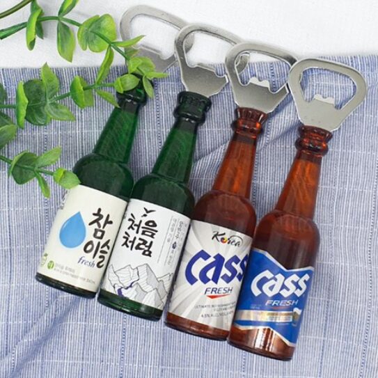 Miniature Liquor Bottle Magnet Opener 2 pieces, Liquor-Shaped Bottle Opener, Gift for Foreigners - EmpressKorea