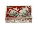 Mother-of-Pearl Round Business Card - Mokdan Red - EmpressKorea