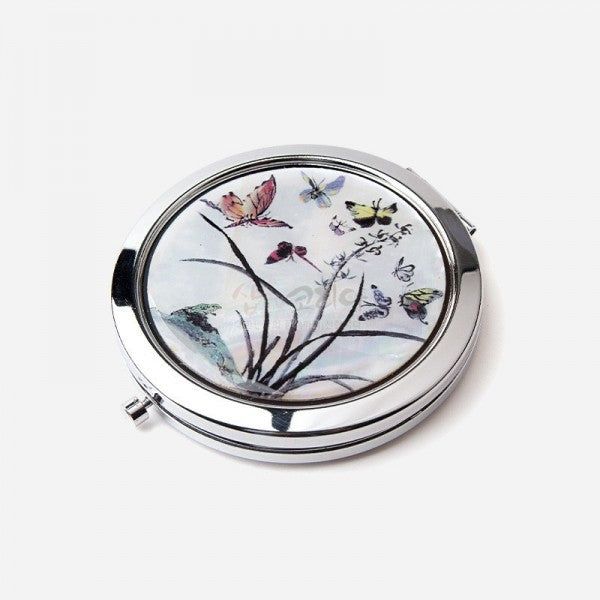 Mother-of-pearl Hand Mirror - Orchid made in Korea - EmpressKorea