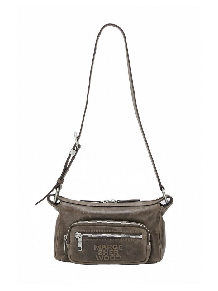 OUTPOCKET HOBO MINI_washed brown pull-up - EmpressKorea