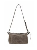 OUTPOCKET HOBO MINI_washed brown pull-up - EmpressKorea