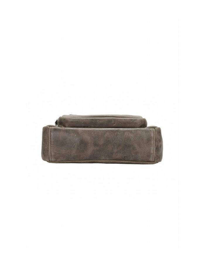 OUTPOCKET HOBO MINI_washed brown pull-up - EmpressKorea