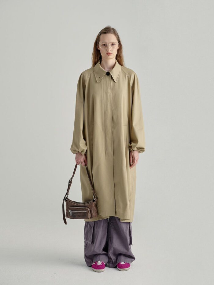 OUTPOCKET HOBO MINI_washed brown pull-up - EmpressKorea