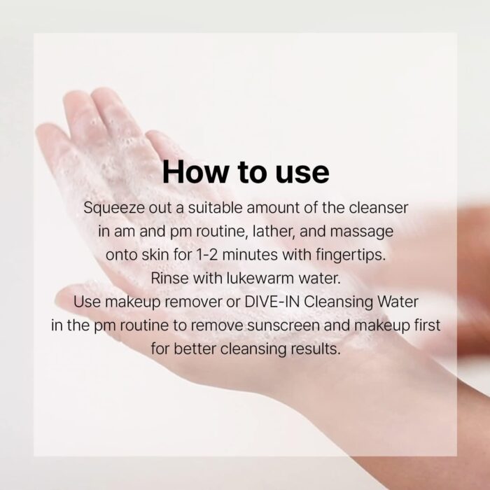 Torriden DIVE-IN Low Molecular Hyaluronic Acid Cleansing Foam 150ml - EmpressKorea
