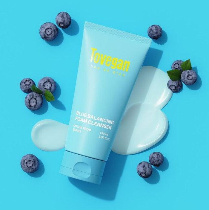 Tovegan Blue Balancing Foam Cleanser 150ml - EmpressKorea