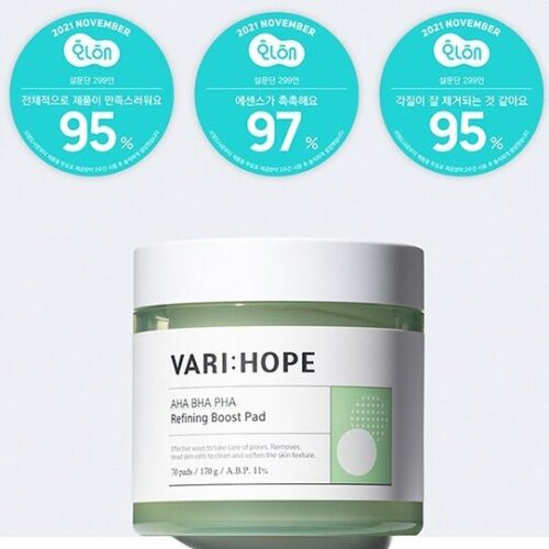 VARI:HOPE AHA BHA PHA Refining Boost Pad 70pads 170g - EmpressKorea