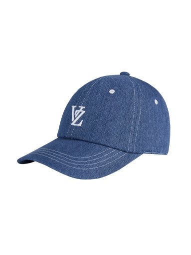 VARZAR 3D Monogram Stitch Over Fit Ball Cap Bluedenim - EmpressKorea