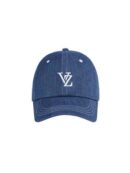 VARZAR 3D Monogram Stitch Over Fit Ball Cap Bluedenim - EmpressKorea