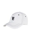 VARZAR 3D Monogram Stitch Over Fit Ball Cap White - EmpressKorea