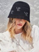VARZAR Bucket Hat VZ Logo Jacquard Bucket Hat Black - EmpressKorea