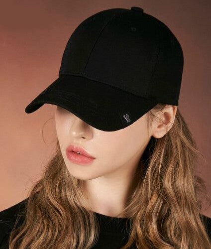 VARZAR Cap Hat Label Visor Overfit Ball Cap Black - EmpressKorea
