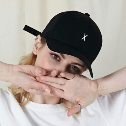 VARZAR Cap Hat Logo Ball Cap Black - EmpressKorea