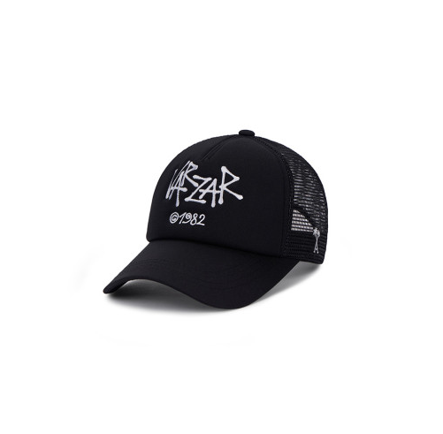 VARZAR Mesh Cap Palm Tree Logo Mesh Cap Black - EmpressKorea