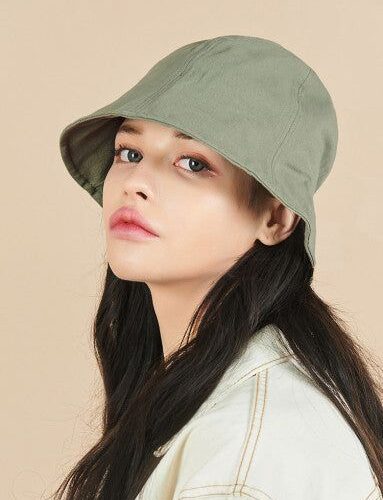 VARZAR Metal Tip Banding Bucket Hat Green - EmpressKorea