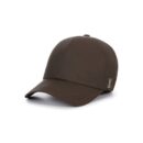 VARZAR Stud Logo Nylon Newsboy Ball Cap Brown - EmpressKorea