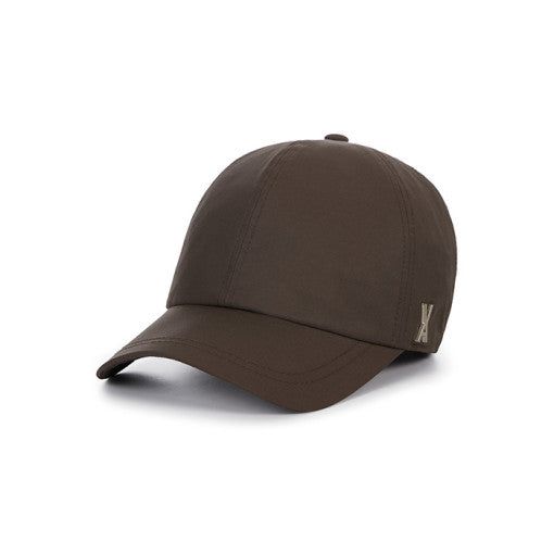 VARZAR Stud Logo Nylon Newsboy Ball Cap Brown - EmpressKorea