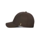 VARZAR Stud Logo Nylon Newsboy Ball Cap Brown - EmpressKorea