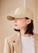VARZAR VA 3D Square Ball Cap Beige - EmpressKorea