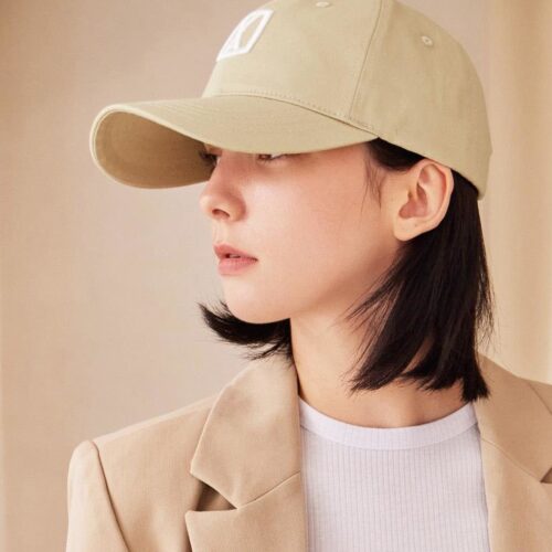 VARZAR VA 3D Square Ball Cap Beige - EmpressKorea