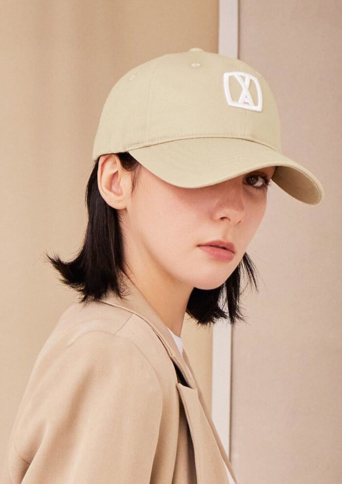 VARZAR VA 3D Square Ball Cap Beige - EmpressKorea