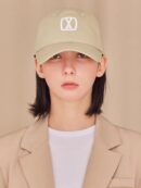 VARZAR VA 3D Square Ball Cap Beige - EmpressKorea
