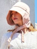 VARZAR studded logo strap bonnet hat - EmpressKorea