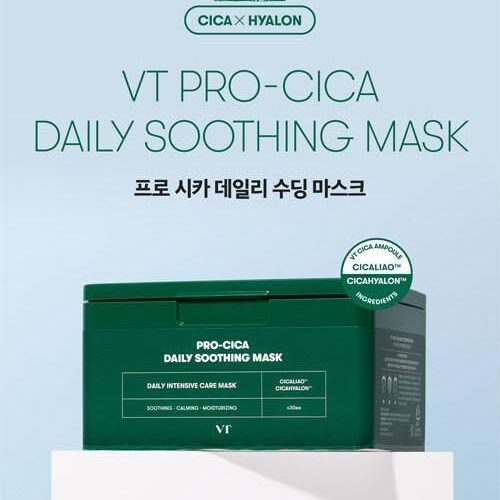VT CONSMETICS PRO CICA DAILY SOOTHING MASK 30PCS - EmpressKorea