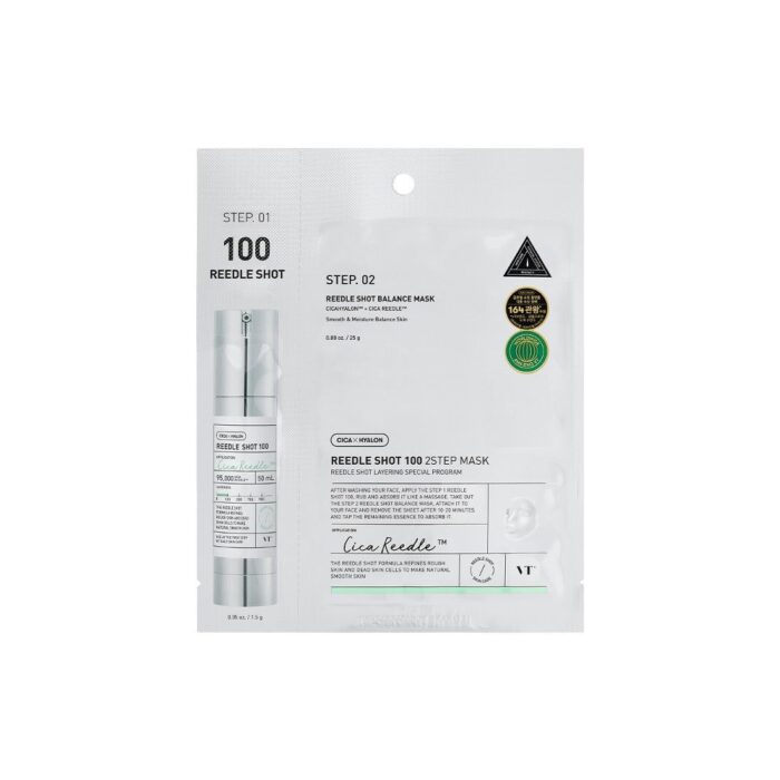 VT Cosmetics Reedle Shot 100 2step Mask Sheet 25g*4ea - EmpressKorea