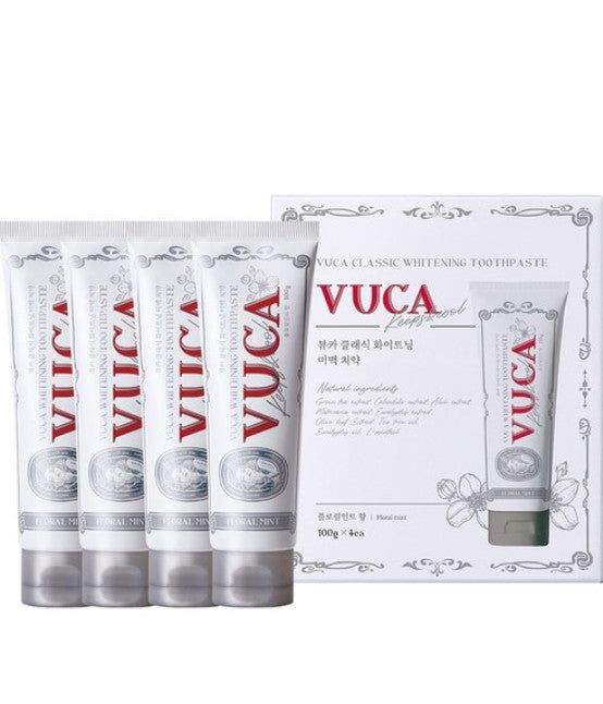 VUCA Classic Vivid Whitening Toothpaste Floral Mint Flavor 100g*4 - EmpressKorea