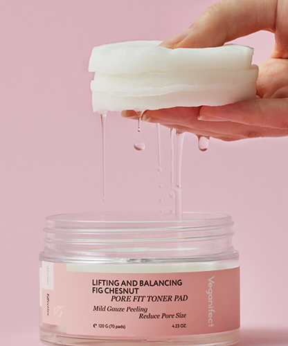 Veganifect Lifting & Balancing Atomizing Balm Pore Fit Toner Pad 70pads 120g - EmpressKorea