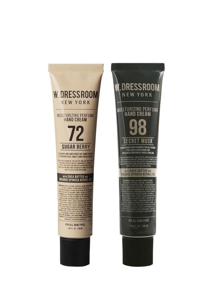 W.DRESSROOM Perfume Hand Cream No 72 Sugarberry 50ml + No 98 Secret Musk 50ml - EmpressKorea