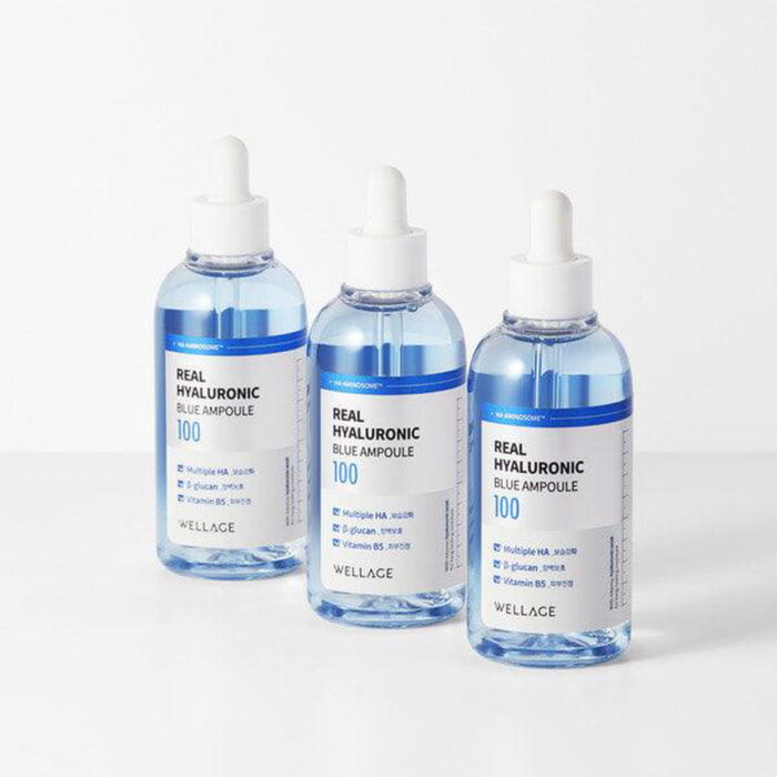 WELLAGE Real Hyaluronic Blue Ampoule 100 100ml - EmpressKorea