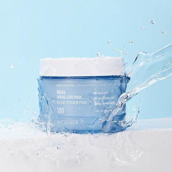 WELLAGE Real Hyaluronic Blue Toner Pad 210ml 70EA - EmpressKorea