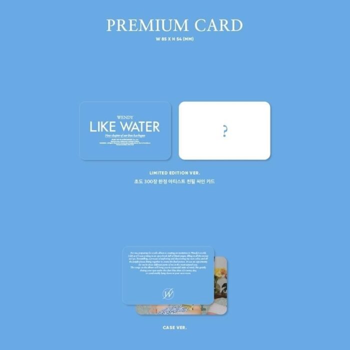WENDY - 1st Mini Album: Like Water - EmpressKorea