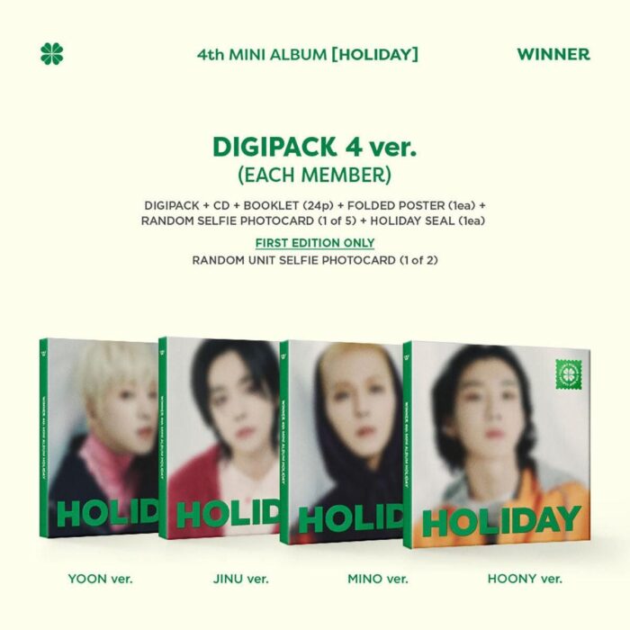 WINNER - 4th Mini Album: HOLIDAY (Digipack Ver.) - EmpressKorea