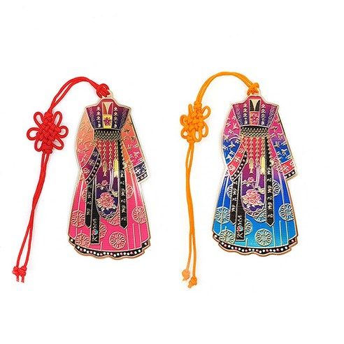 WaraKorea Book Club Gift Souvenir Metal Hanbok Bookmark 1 Pc - EmpressKorea