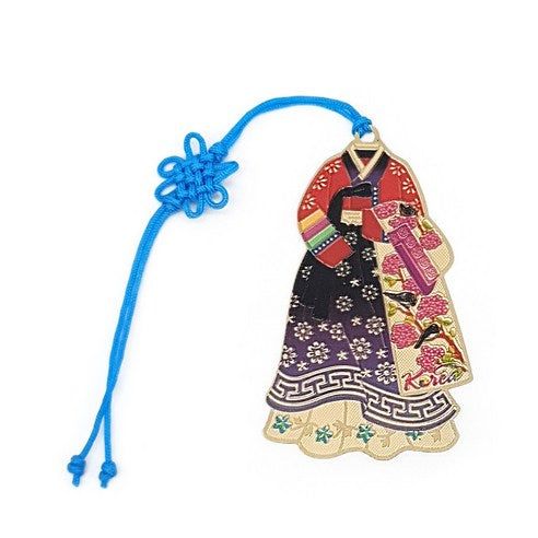 WaraKorea Book Club Gift Souvenir Metal Hanbok Bookmark 1 Pc - EmpressKorea