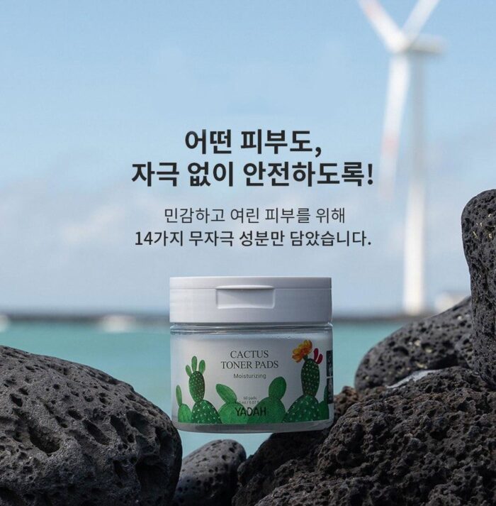 YADAH Cactus Toner Pad 60p 150ml - EmpressKorea