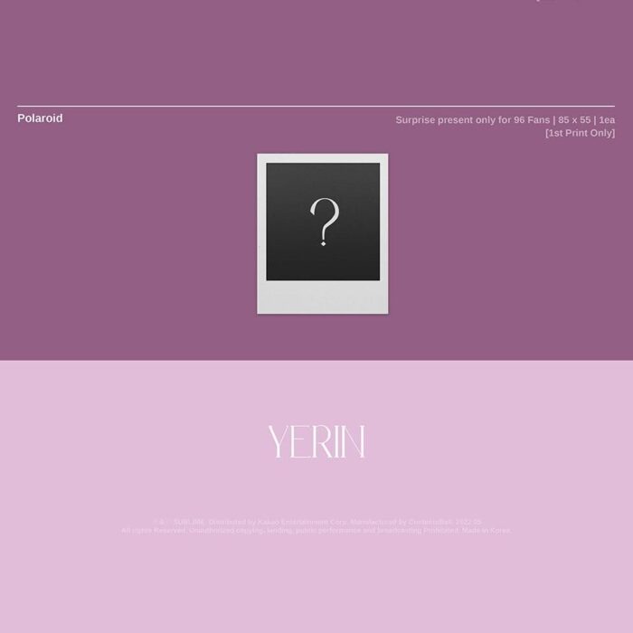 YERIN - 1st Mini Album: ARIA - EmpressKorea