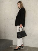 ZIENY Formal Lether Tote Bag [ZENNY BAG]_Black - EmpressKorea