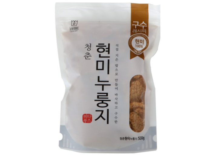 청춘 brown rice chips(Nurungji), 500g - EmpressKorea