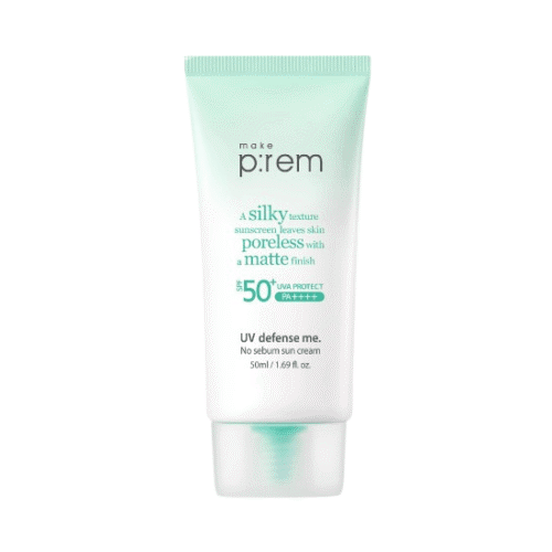 make p:rem UV Defense Me. No Sebum Sun Cream SPF 50+ PA++++ 50ml - EmpressKorea